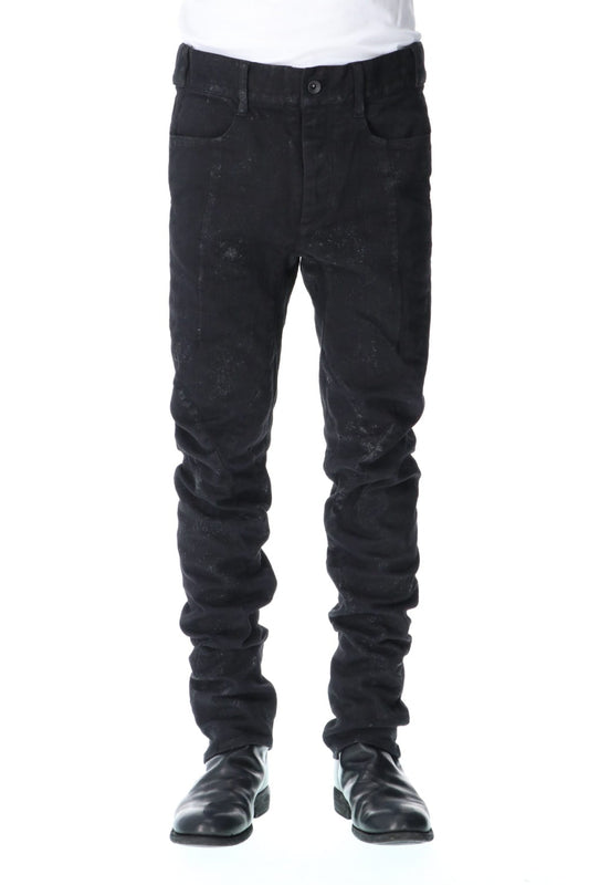 Dirty Coating 3D Curve Slim Pants