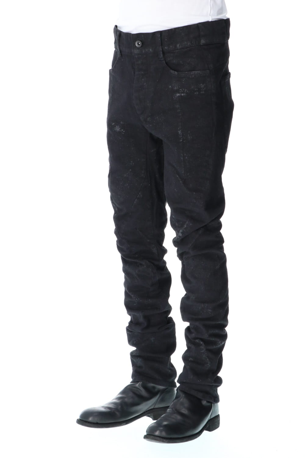 Dirty Coating 3D Curve Slim Pants