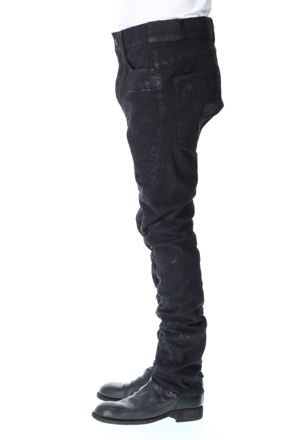Dirty Coating 3D Curve Slim Pants