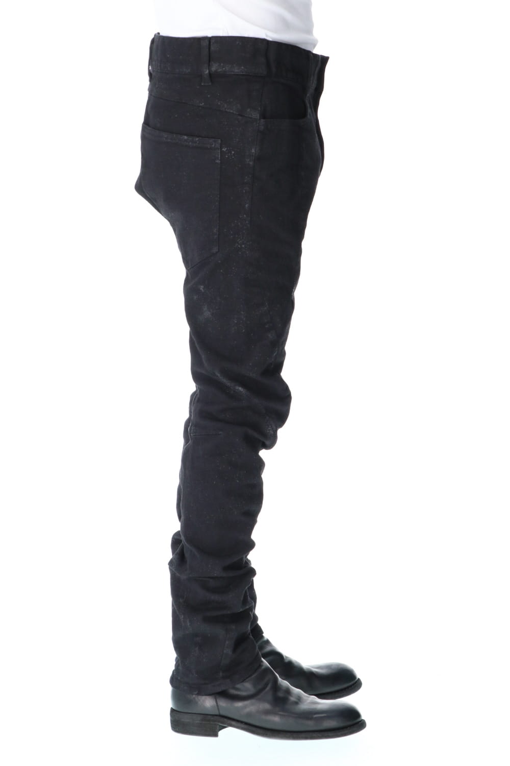 Dirty Coating 3D Curve Slim Pants