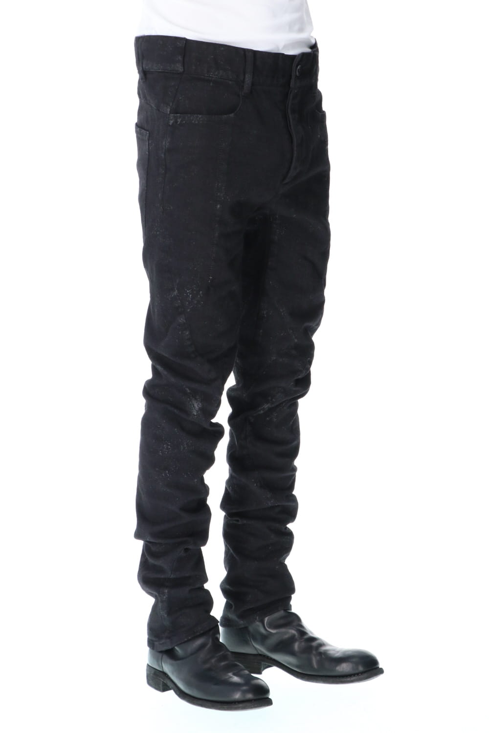 Dirty Coating 3D Curve Slim Pants