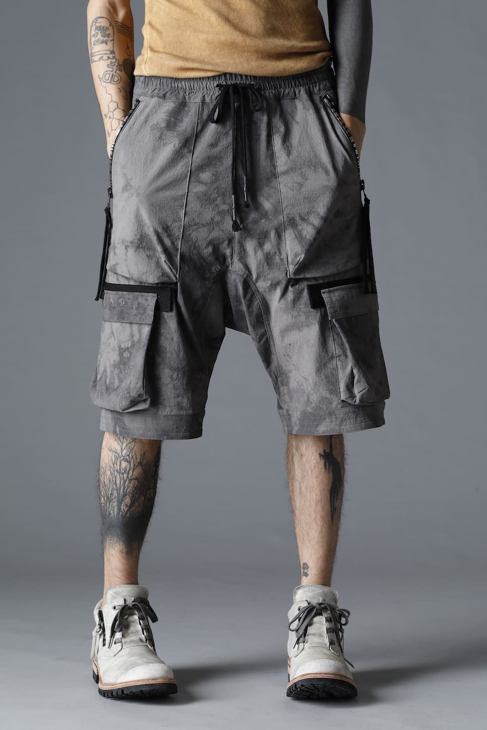 Uneven Dyed 4way Hyper Stretch CORDURA Nylon Short pants