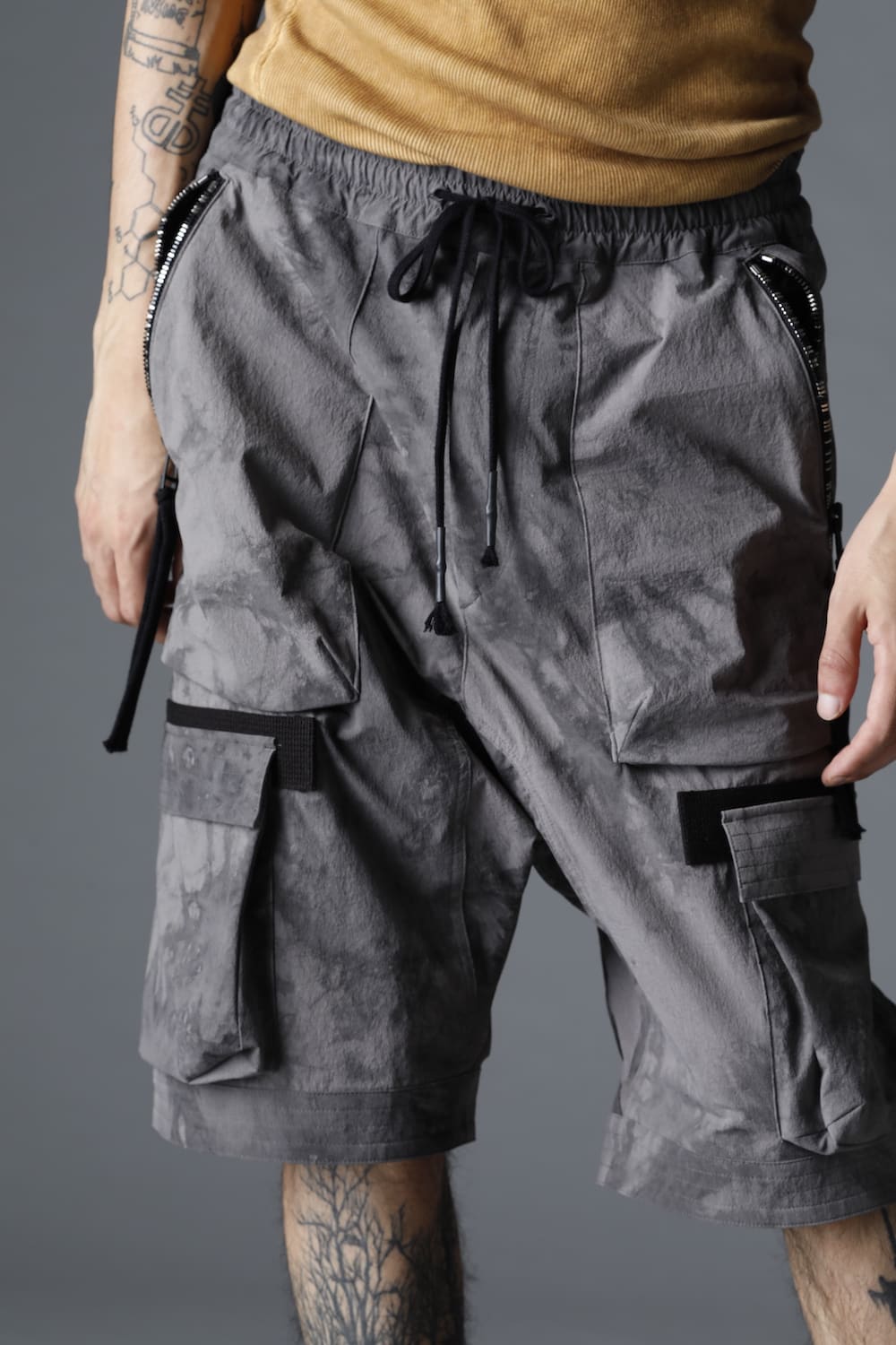 Uneven Dyed 4way Hyper Stretch CORDURA Nylon Short pants