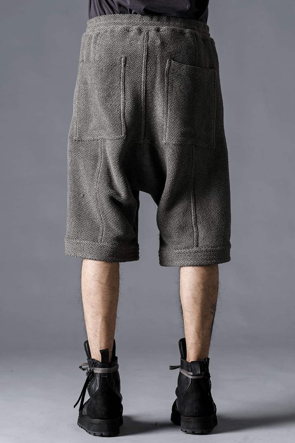 和紙×コットンツィードショートパンツ  チャコール