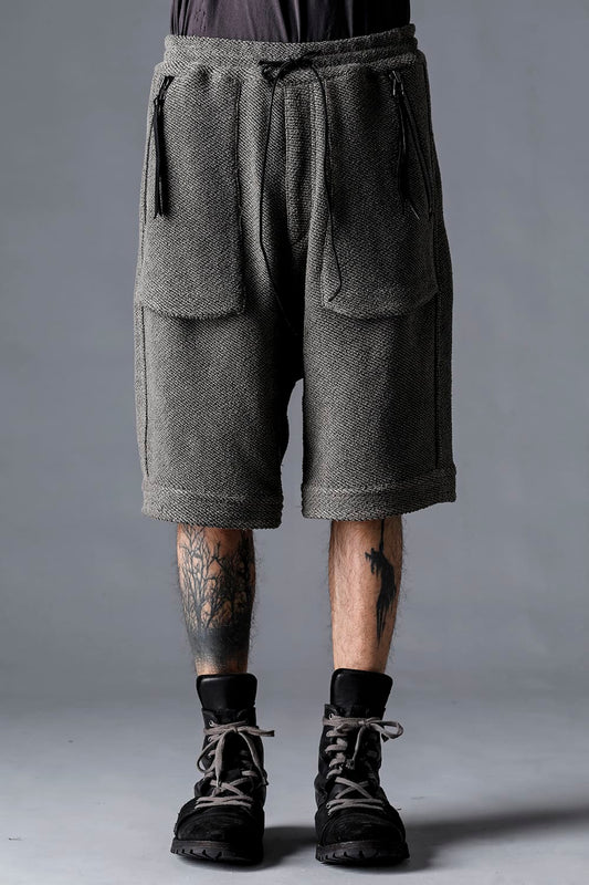和紙×コットンツィードショートパンツ  チャコール
