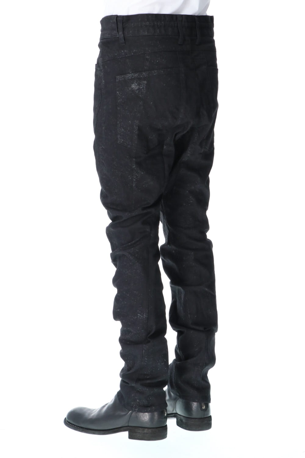 Dirty Coating Drop Crotch Curve Slim Pants