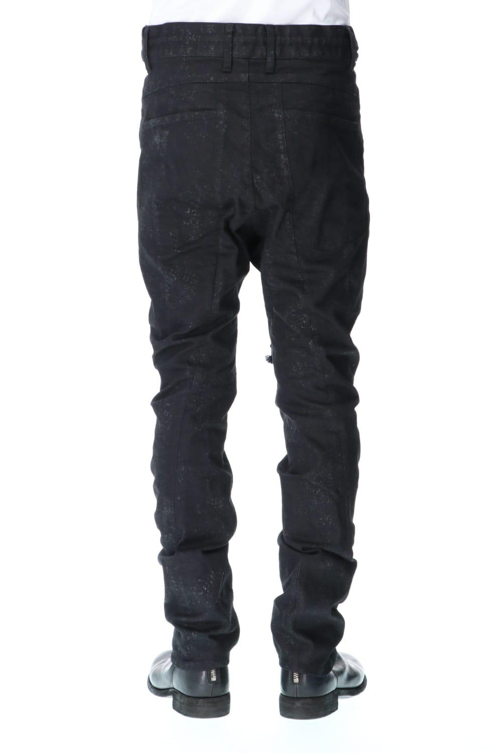 Dirty Coating Drop Crotch Curve Slim Pants