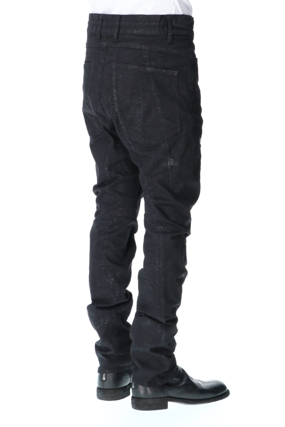 Dirty Coating Drop Crotch Curve Slim Pants