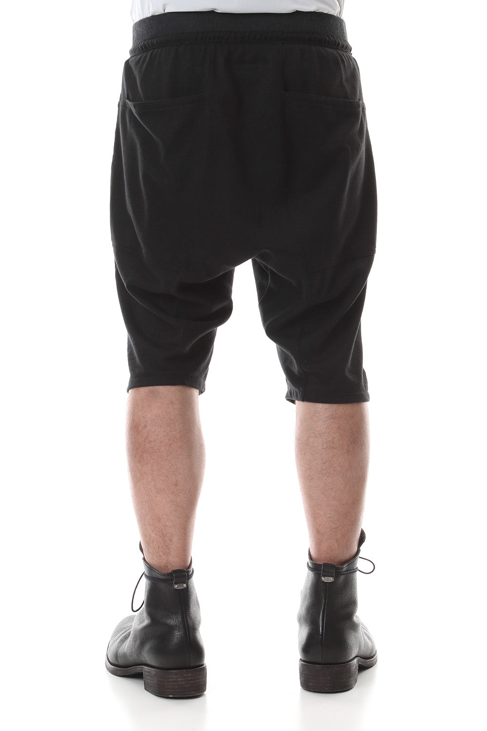 Linen x Cotton Double Face Jersey Drop Croch Shorts