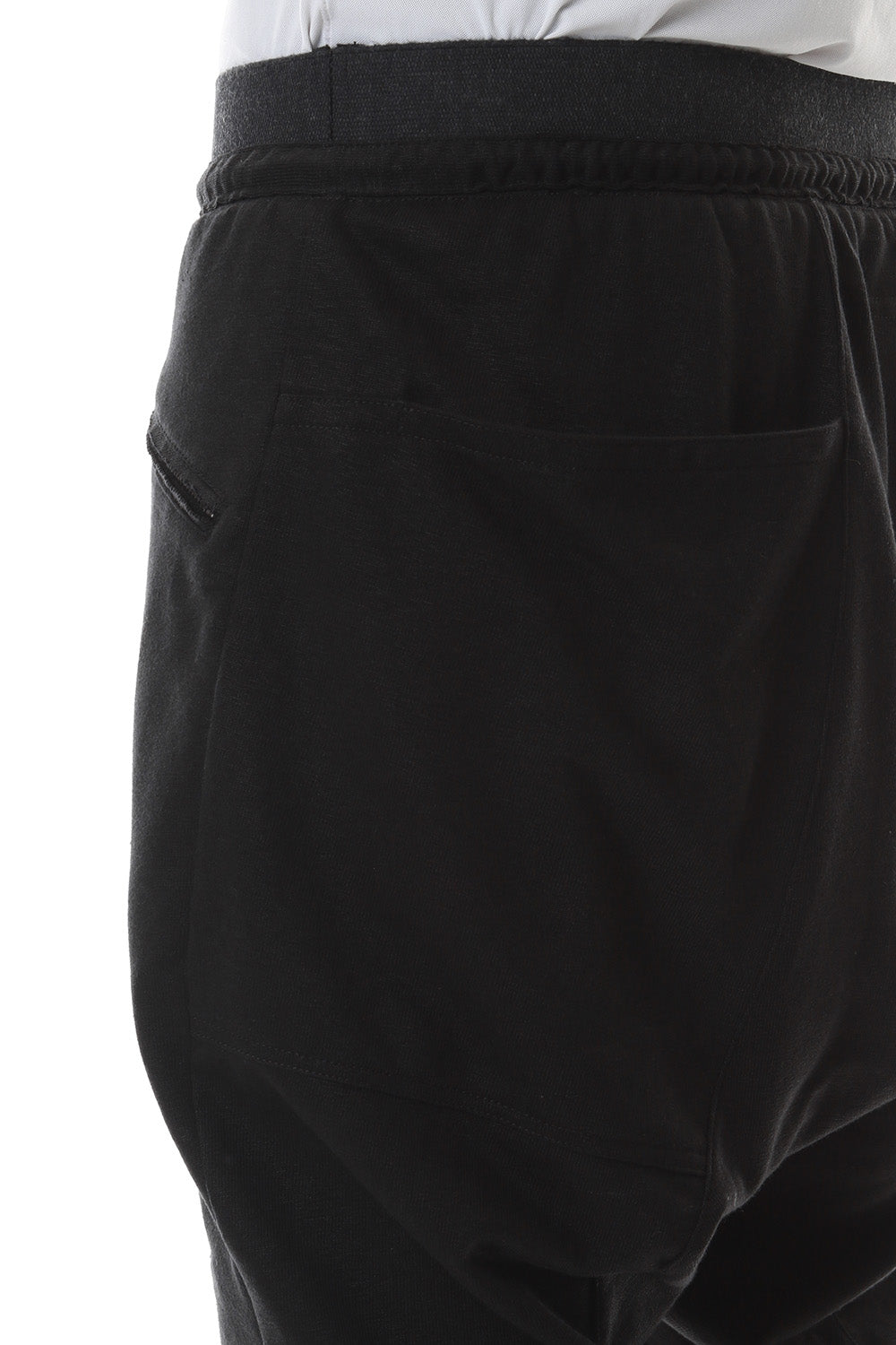 Linen x Cotton Double Face Jersey Drop Croch Shorts