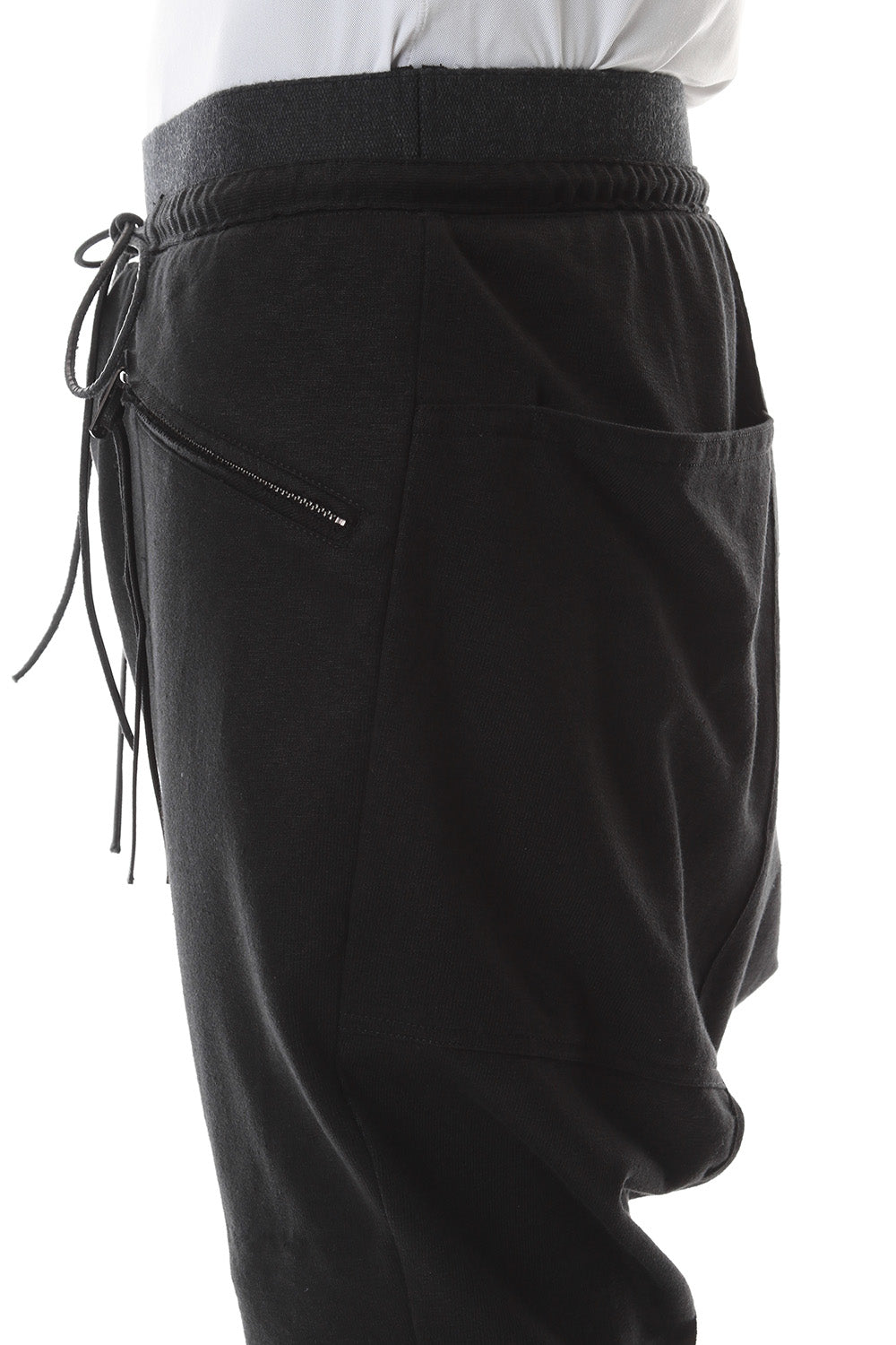 Linen x Cotton Double Face Jersey Drop Croch Shorts