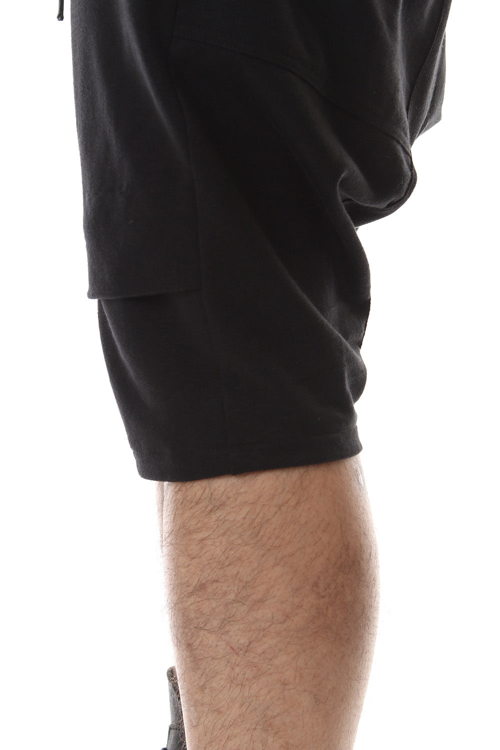 Linen x Cotton Double Face Jersey Drop Croch Shorts