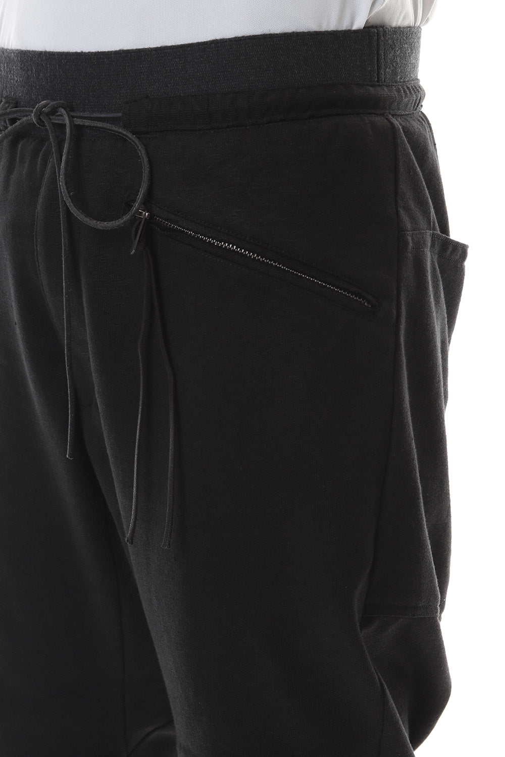 Linen x Cotton Double Face Jersey Drop Croch Shorts