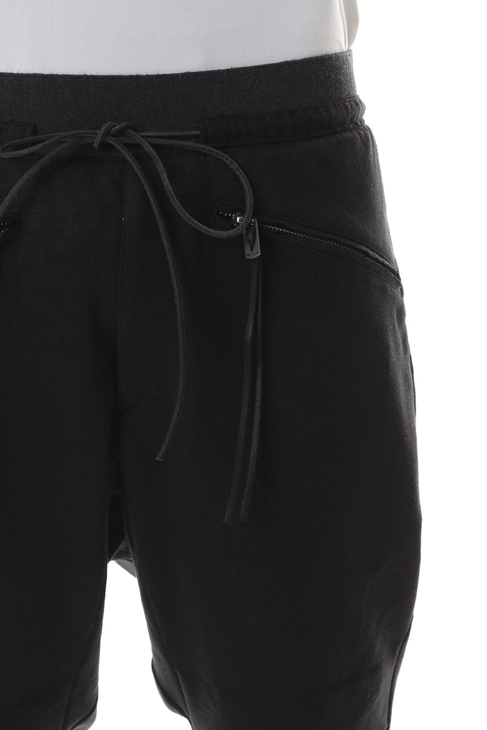 Linen x Cotton Double Face Jersey Drop Croch Shorts