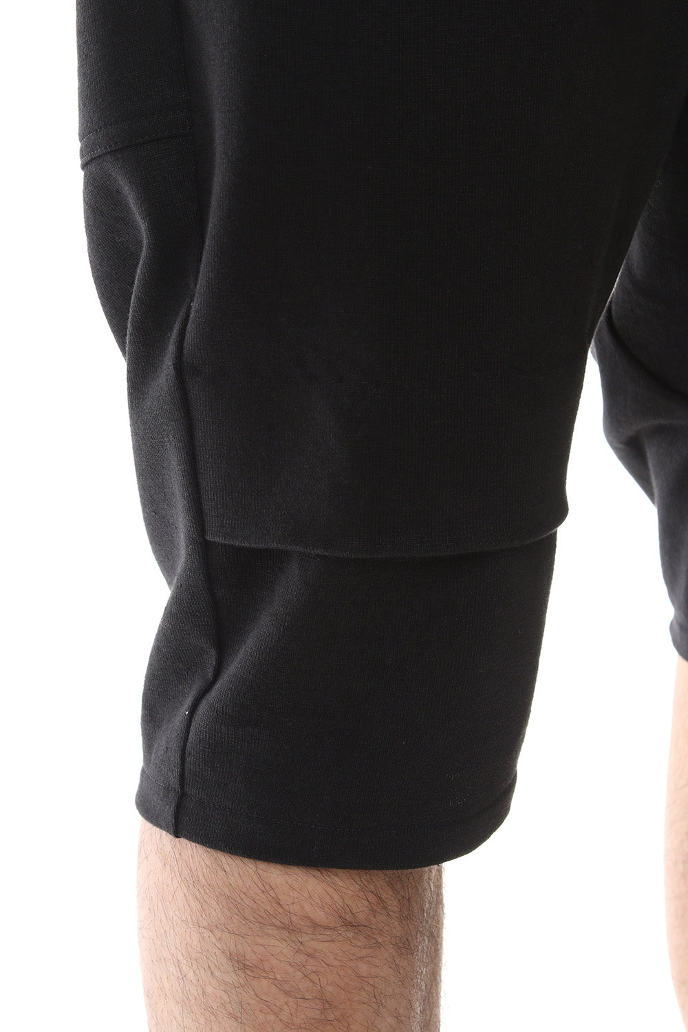 Linen x Cotton Double Face Jersey Drop Croch Shorts