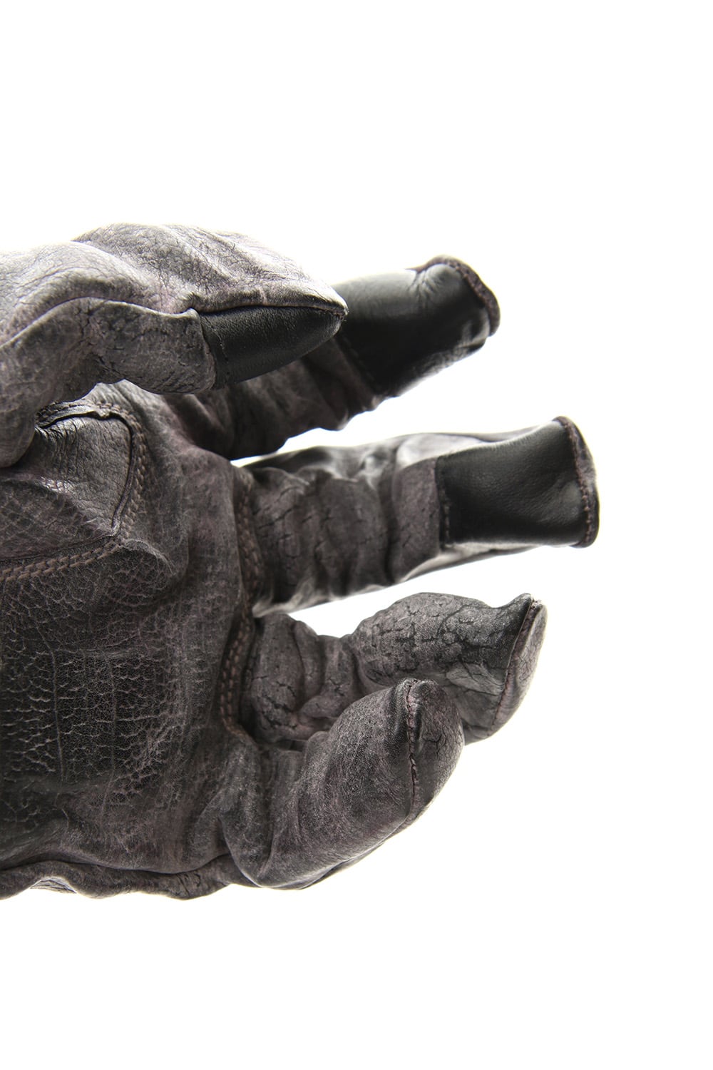 Wax Calf Leather Zip Gloves - ST108-0029A