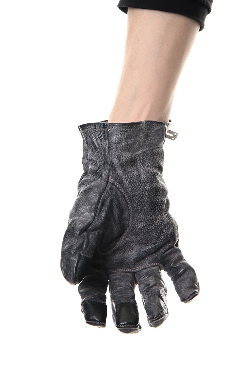 Wax Calf Leather Zip Gloves - ST108-0029A