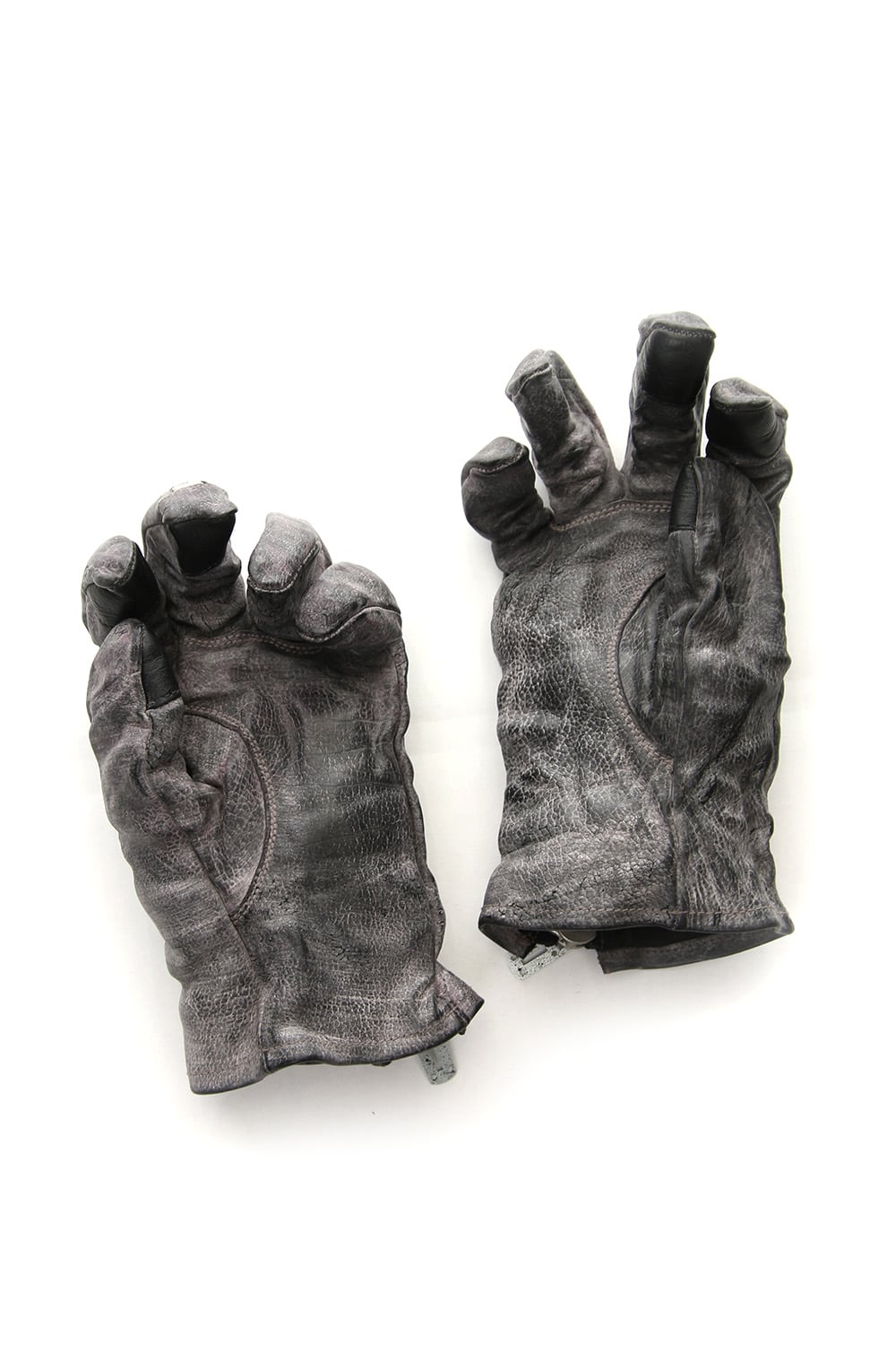 Wax Calf Leather Zip Gloves - ST108-0029A