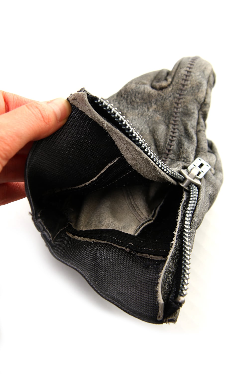 Horse Leather Destroy Dyed Over Lock Gloves - ST108-0049A