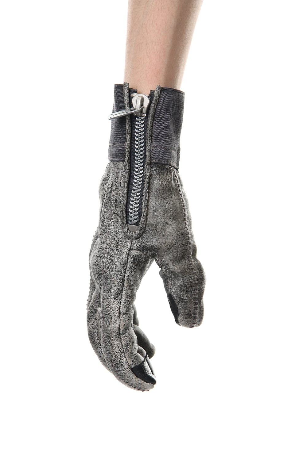 Horse Leather Destroy Dyed Over Lock Gloves - ST108-0049A