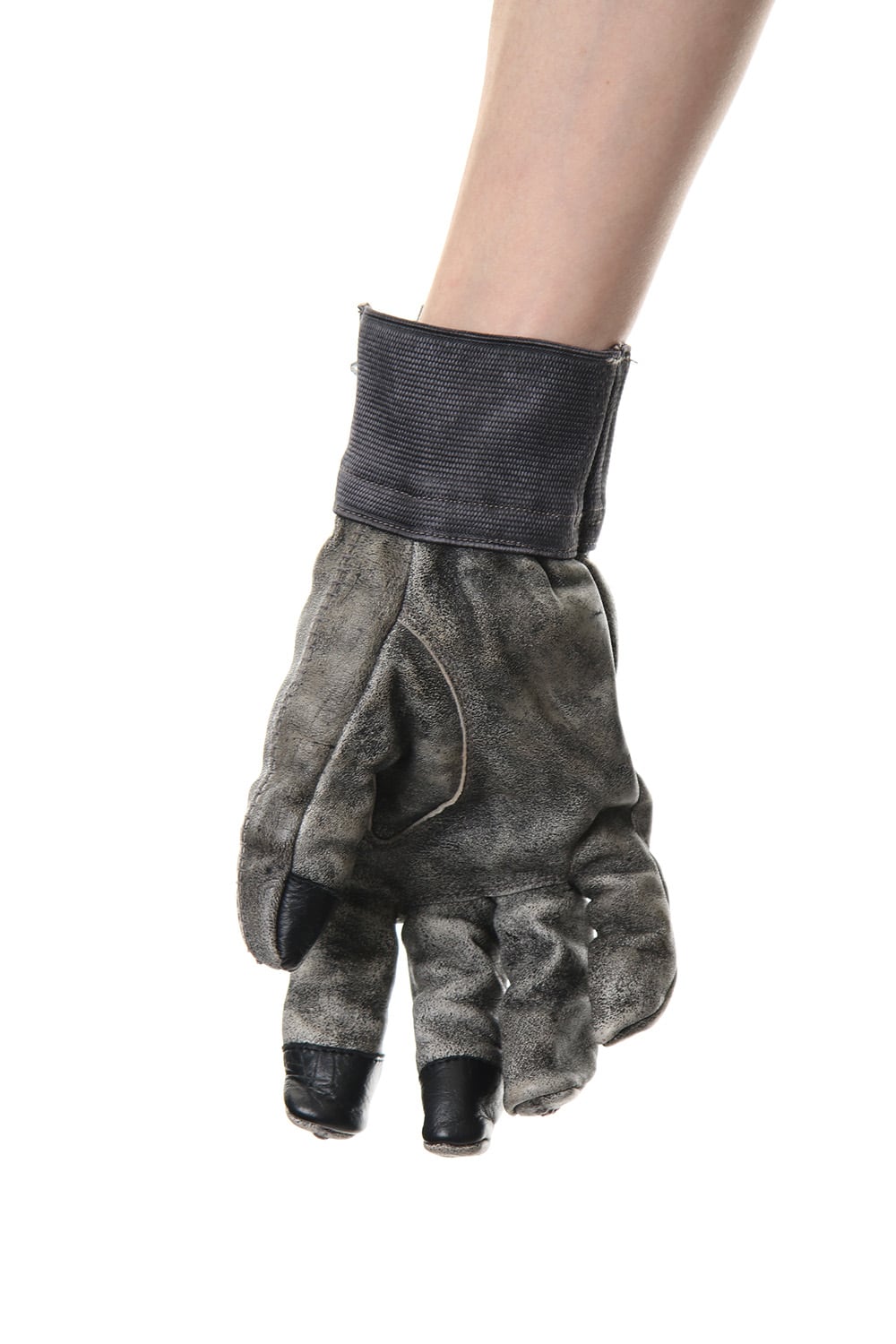 Horse Leather Destroy Dyed Over Lock Gloves - ST108-0049A