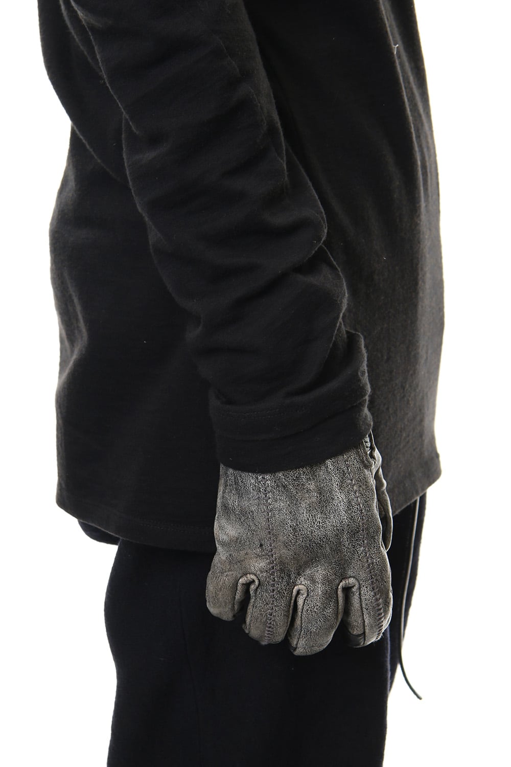 Horse Leather Destroy Dyed Over Lock Gloves - ST108-0049A
