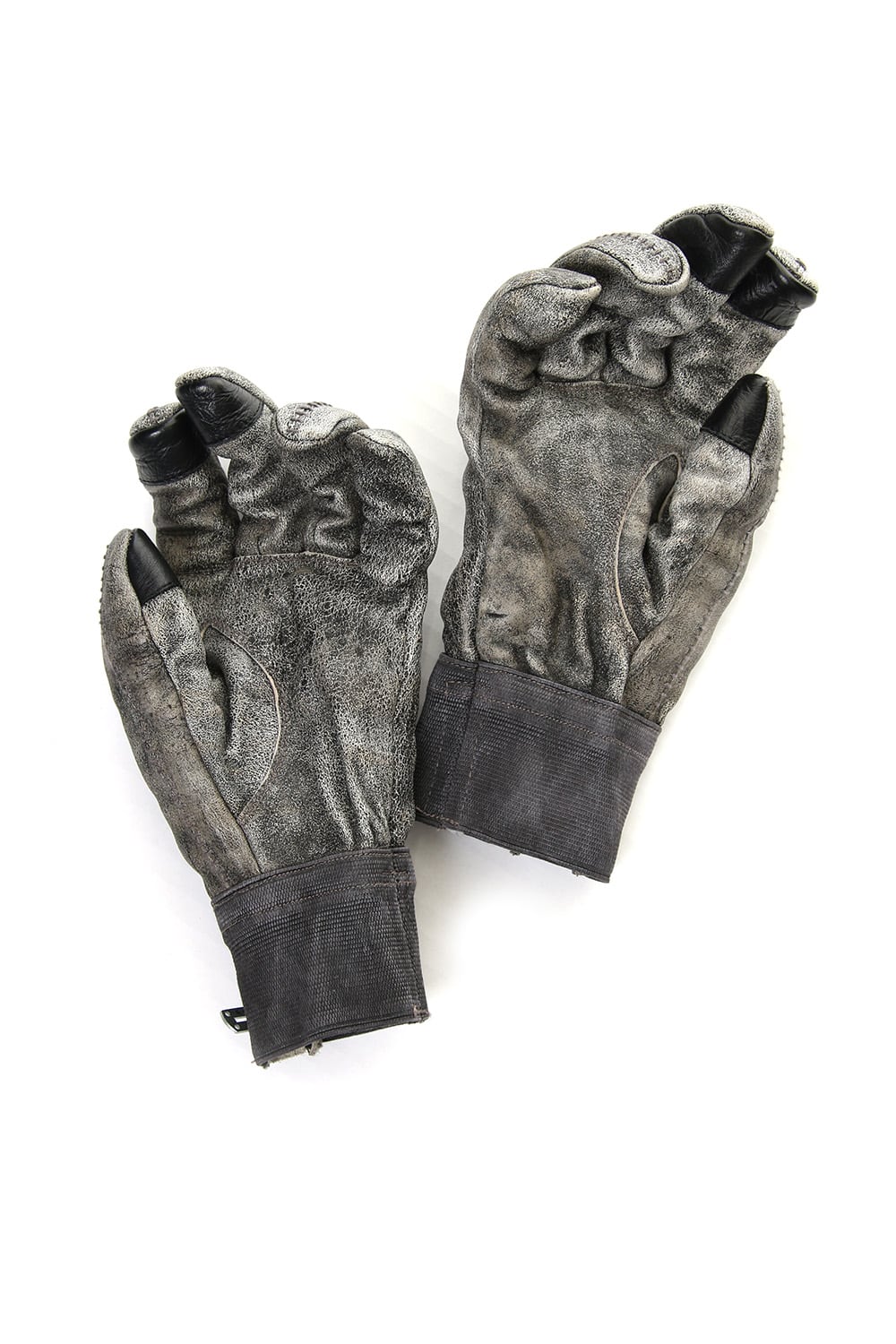Horse Leather Destroy Dyed Over Lock Gloves - ST108-0049A