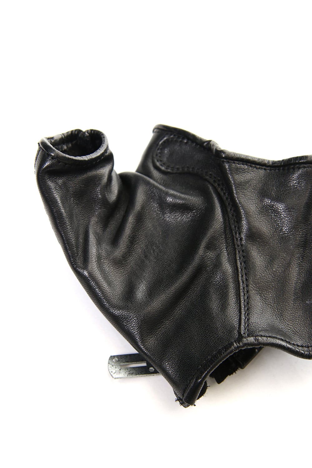 Horse Leather × Cashmere Combination Gloves - ST108-0059A