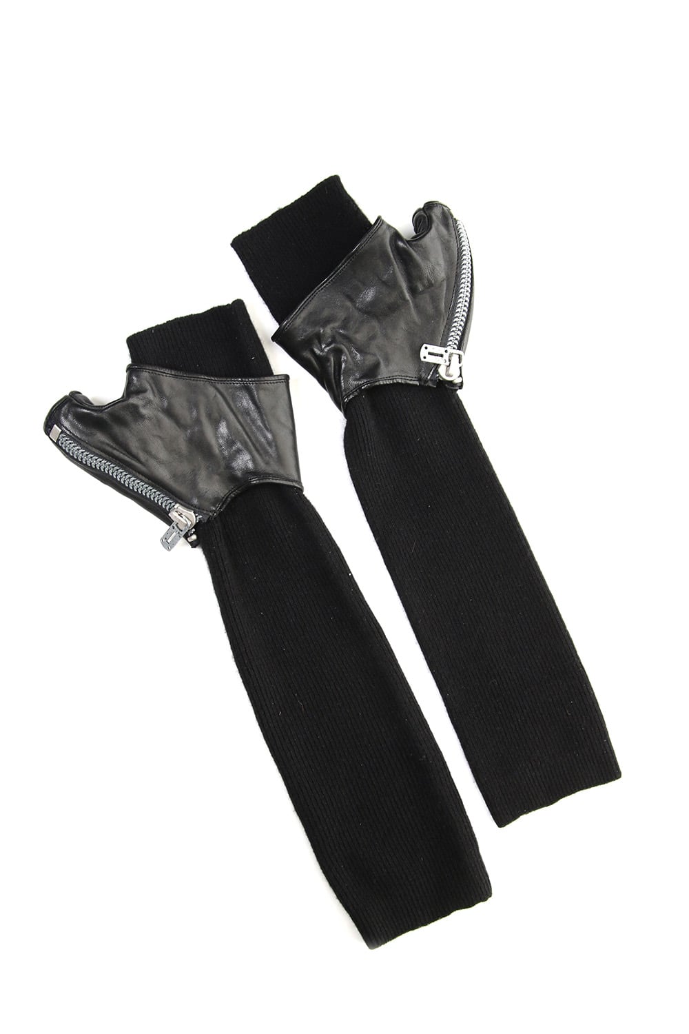 Horse Leather × Cashmere Combination Gloves - ST108-0059A