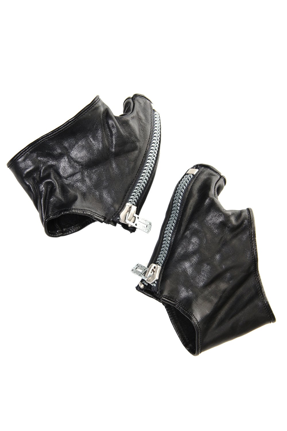 Horse Leather × Cashmere Combination Gloves - ST108-0059A