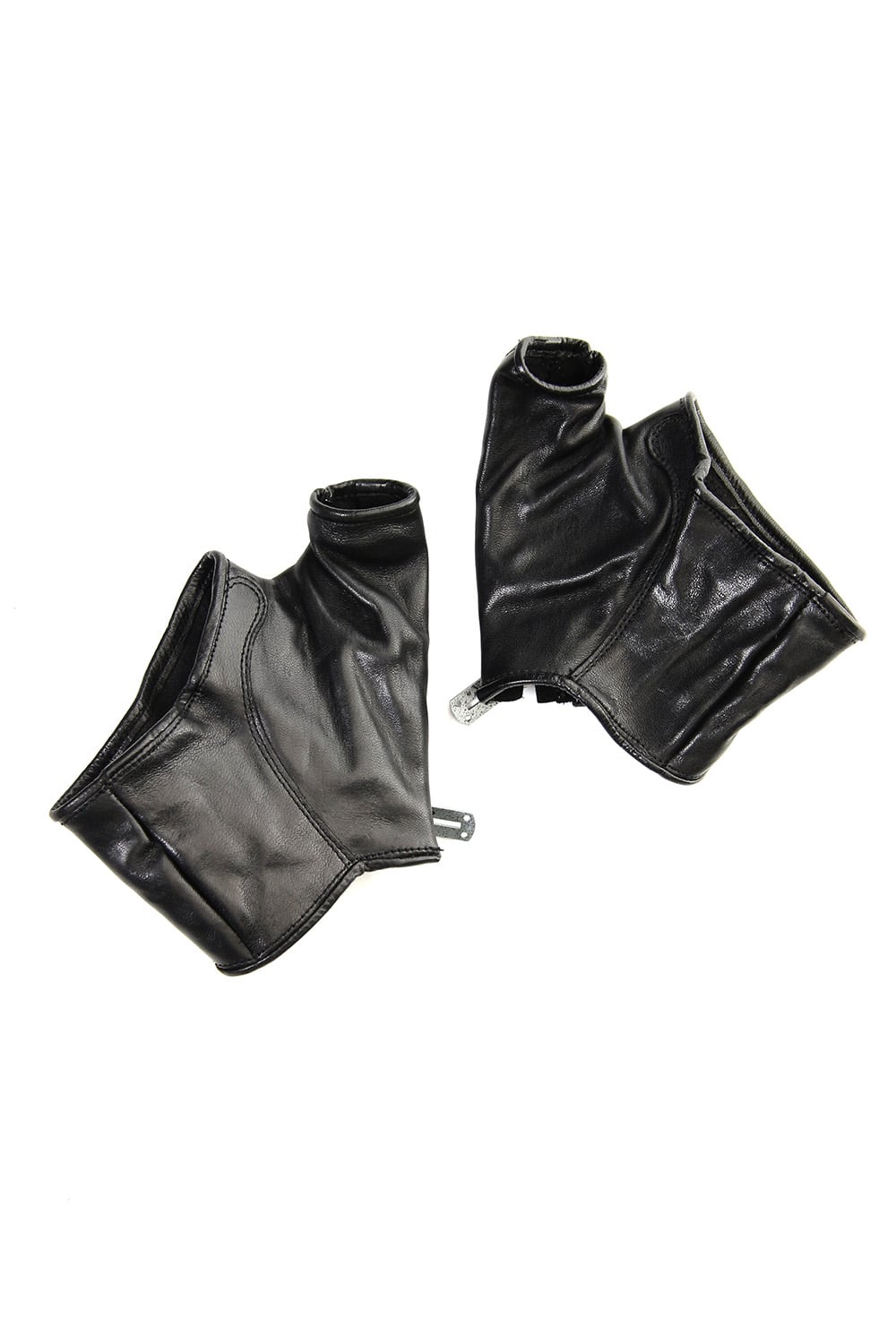 Horse Leather × Cashmere Combination Gloves - ST108-0059A