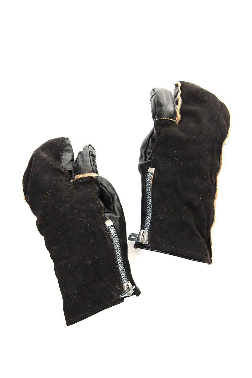 Horse × Kangaroo Leather Combination Mitten Gloves - ST108-0079A