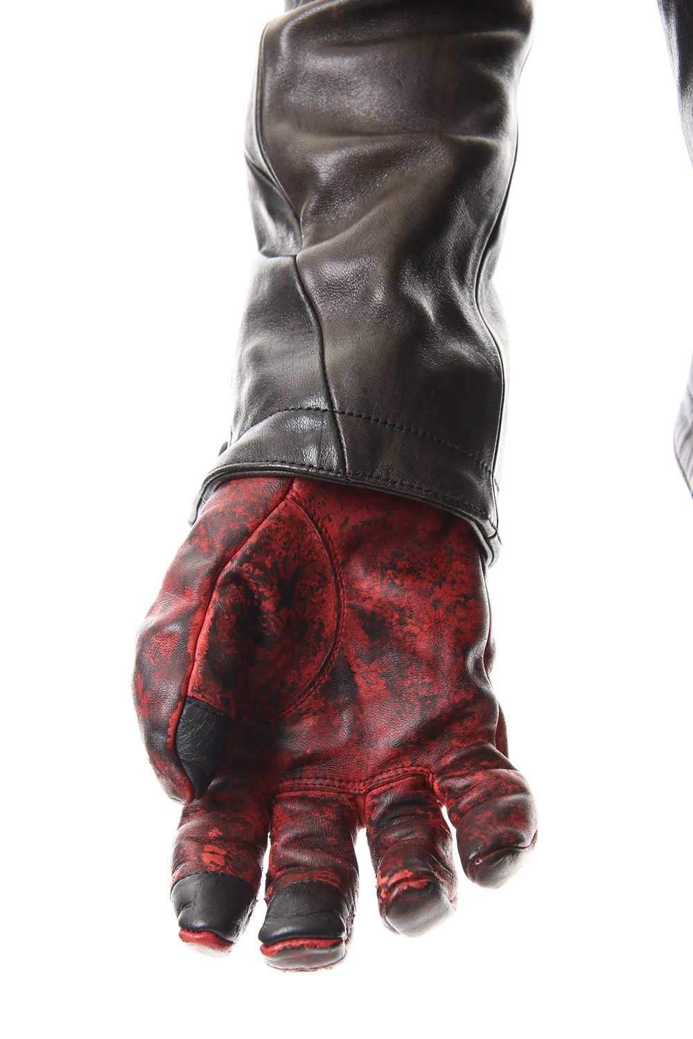 Dusty leaf Horse Leather Zip Gloves Red
