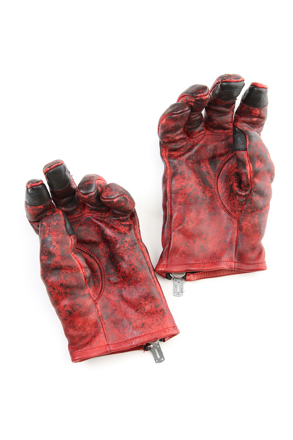 Dusty leaf Horse Leather Zip Gloves Red