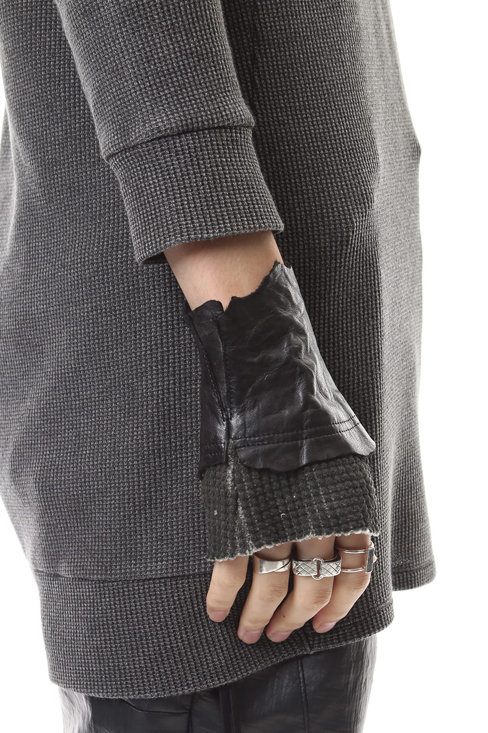 Leather × Heavy Waffle combination Backhand Grove