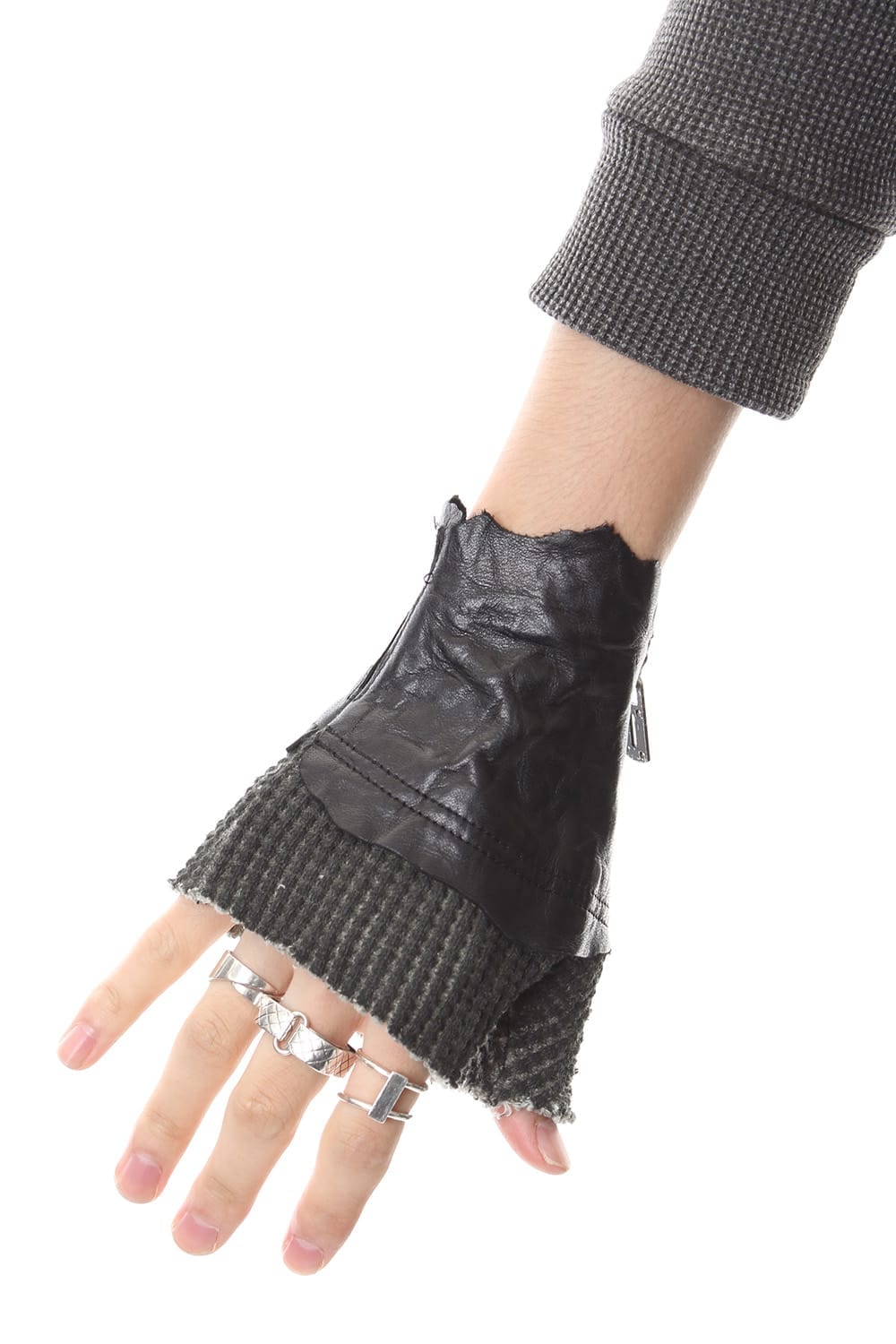 Leather × Heavy Waffle combination Backhand Grove