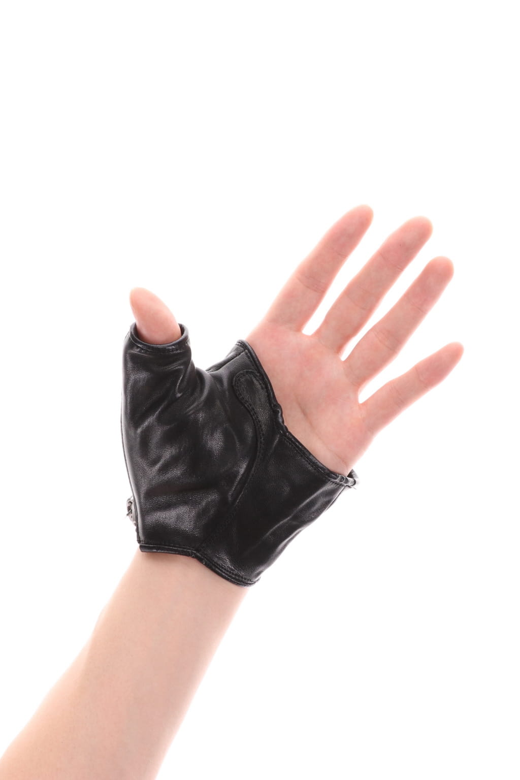 Horse leather backhand ZIP glove