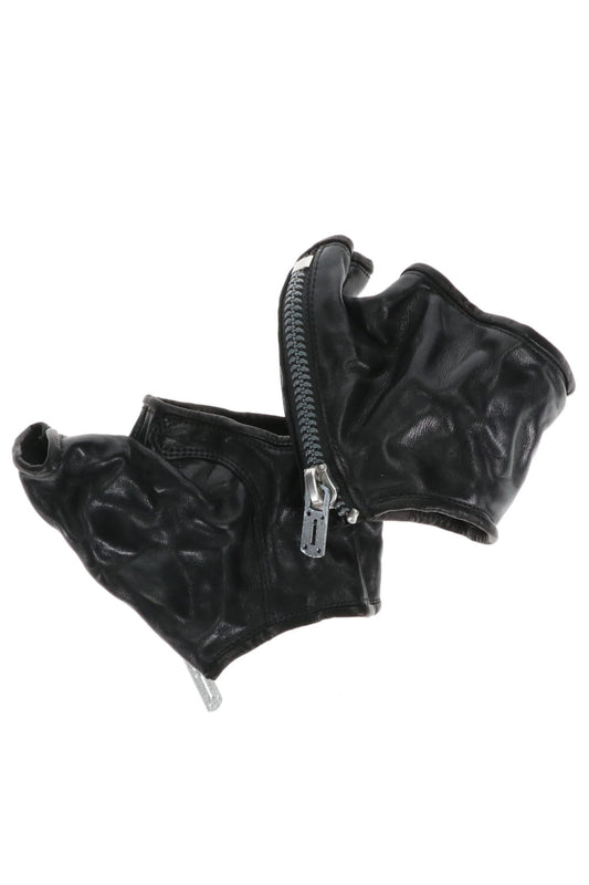 Horse leather backhand ZIP glove