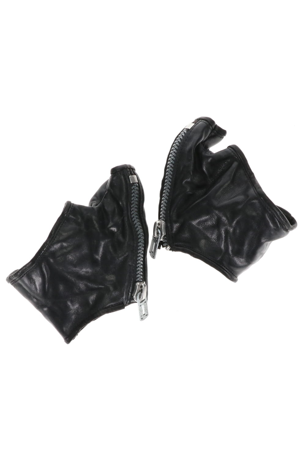 Horse leather backhand ZIP glove
