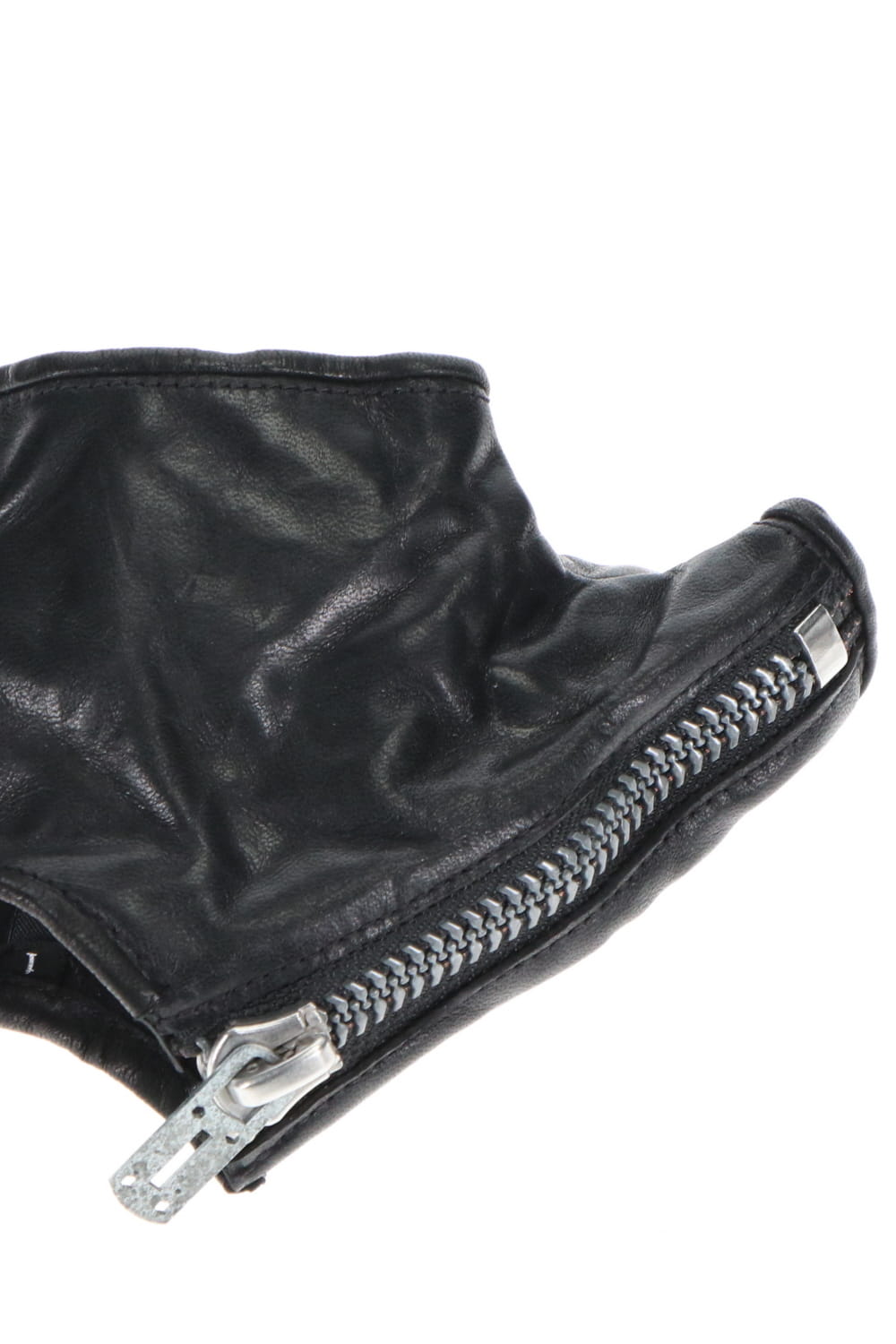 Horse leather backhand ZIP glove