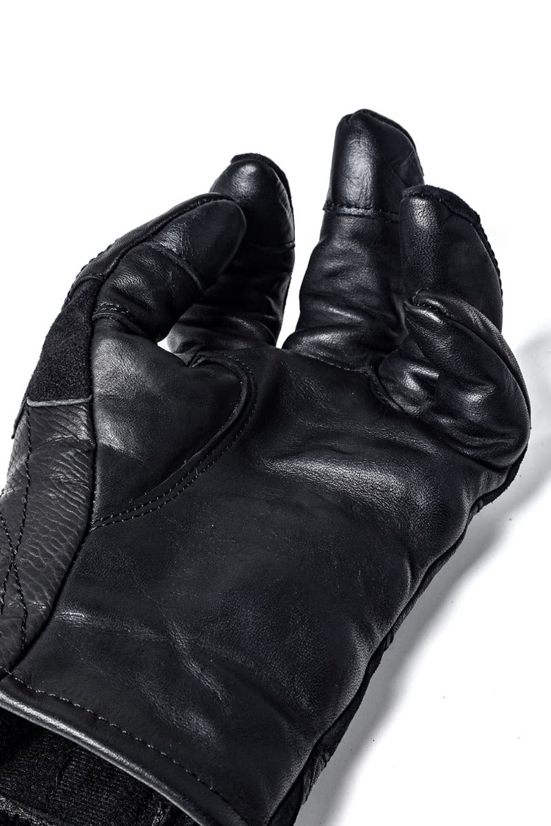 Patchwork Multi-Leather Zip Glove