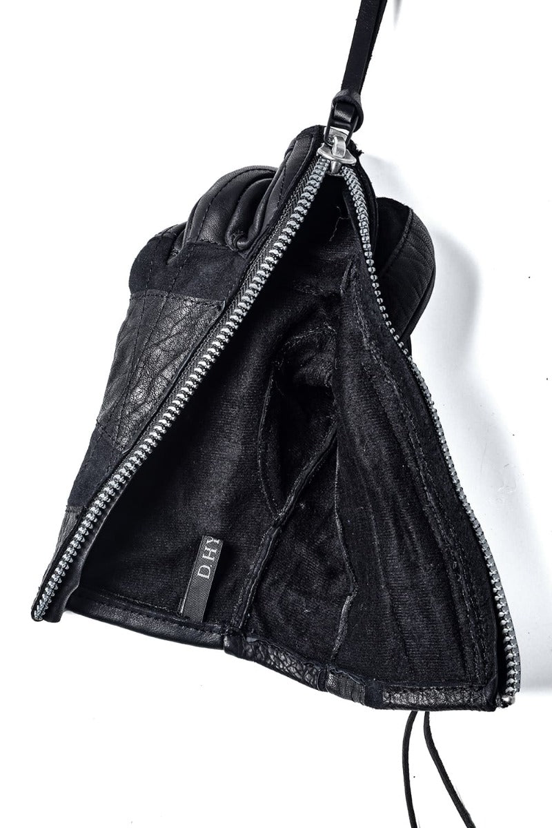 Patchwork Multi-Leather Zip Glove