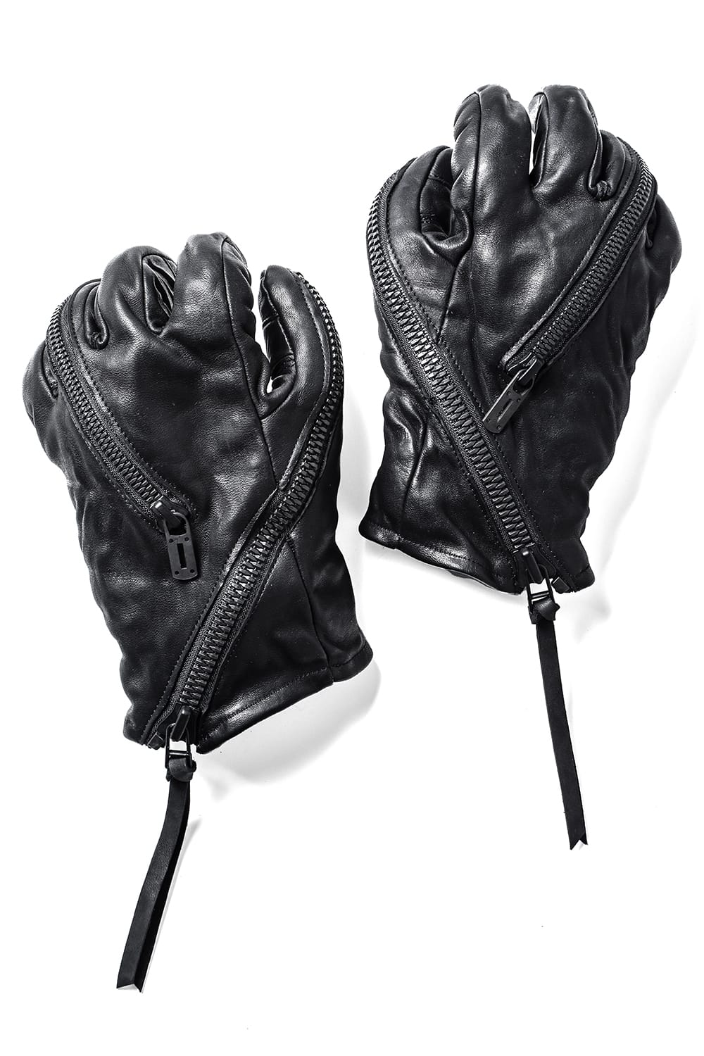 Horse Leather Twist W-Zip Gloves