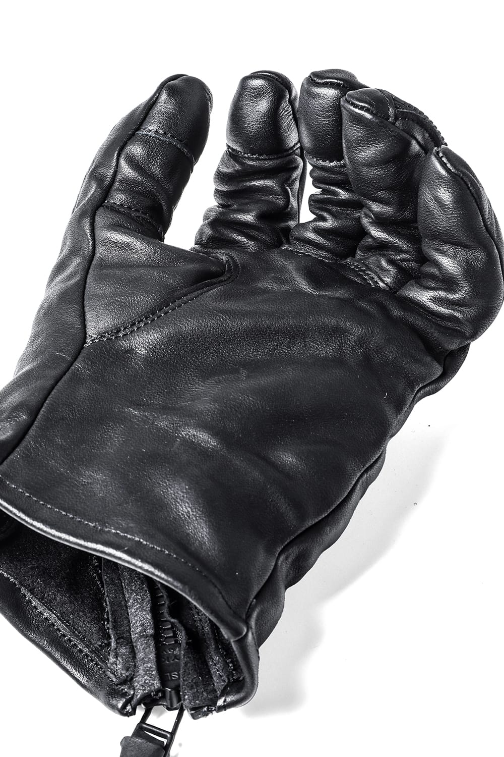 Horse Leather Twist W-Zip Gloves