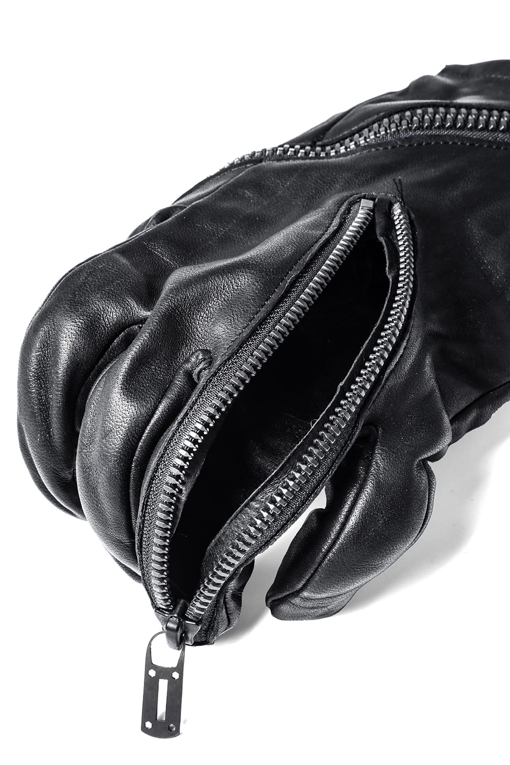 Horse Leather Twist W-Zip Gloves