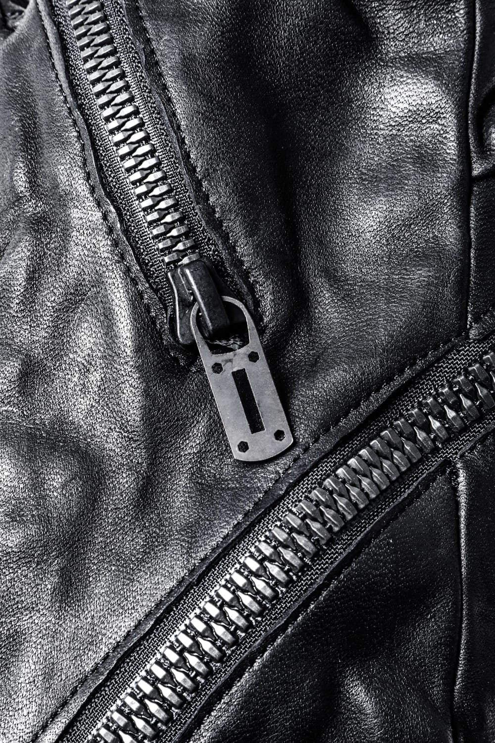 Horse Leather Twist W-Zip Gloves