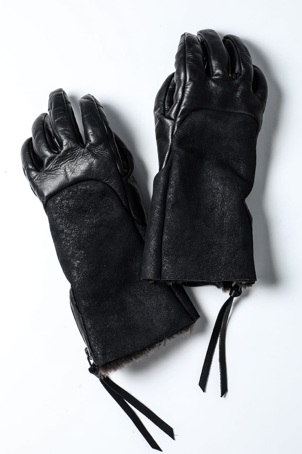 フレンチベイビーラムムートン×ホースレザーコンビネーショングローブ