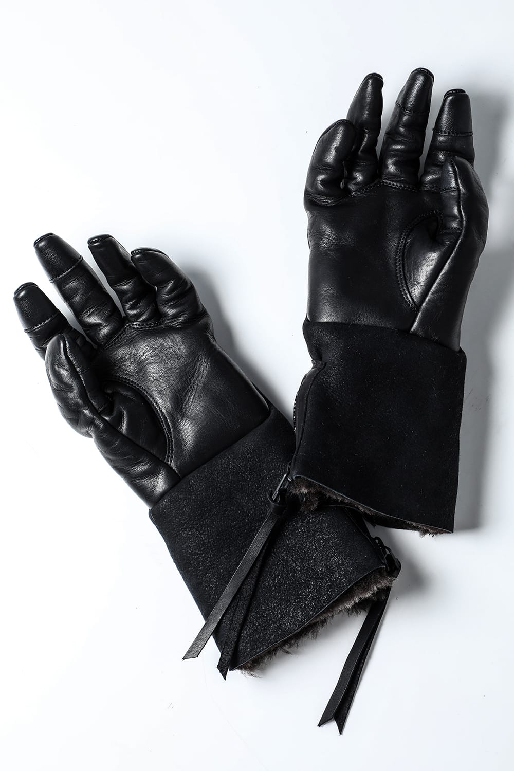 フレンチベイビーラムムートン×ホースレザーコンビネーショングローブ