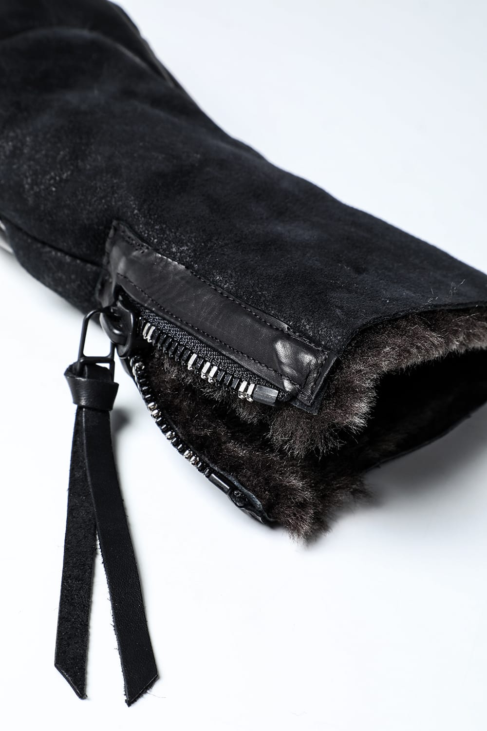 フレンチベイビーラムムートン×ホースレザーコンビネーショングローブ