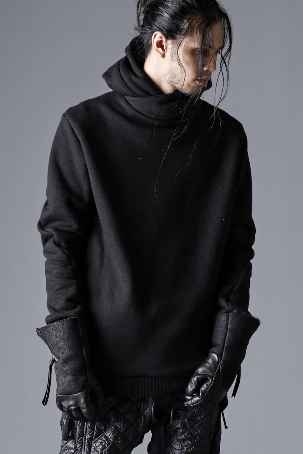 フレンチベイビーラムムートン×ホースレザーコンビネーショングローブ